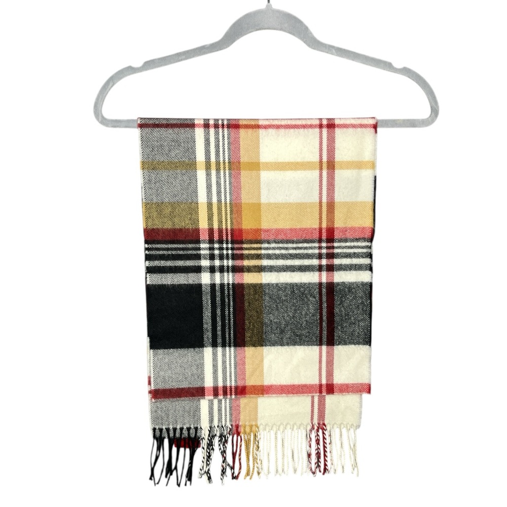 Croft & Barrow Plaid Scarf in Red, Black,โ and Cream